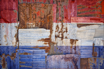 Corrugated Iron Netherlands Flag