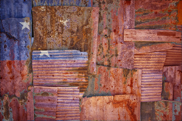 Corrugated Iron Samoa Flag