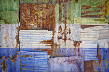 Corrugated Iron Sierra Leone Flag