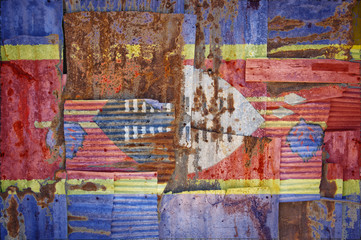Corrugated Iron Swaziland Flag