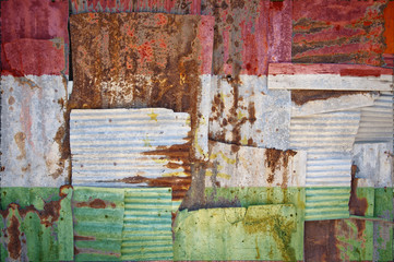 Corrugated Iron Tajikistan Flag