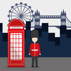 Plakat London landmarks design 