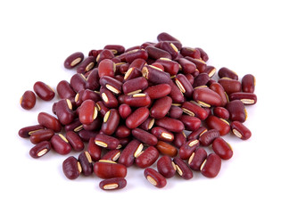 red beans on white background