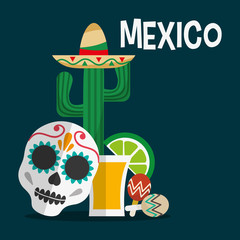 Mexico landmarks design 