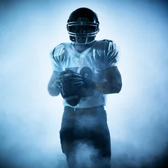 Foto op Plexiglas american football player silhouette © snaptitude
