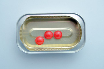Red vitamin pill