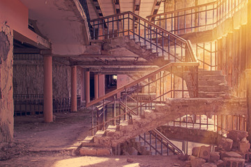 Abandoned swimming pool