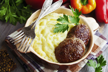 Croquettes with potato puree