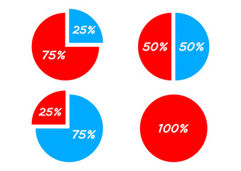  Graph icons on white background