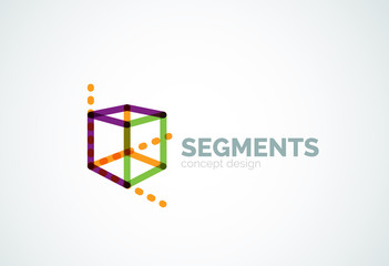 Vector outline minimal abstract geometric logo