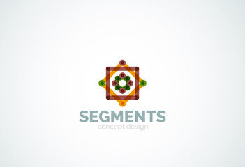 Vector outline minimal abstract geometric logo