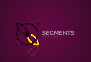 Vector outline minimal abstract geometric logo