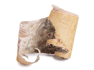 Obraz premium Birch bark on white background