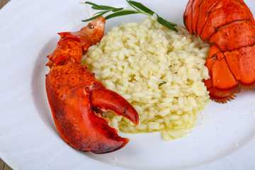 Risotto with lobster