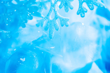 snowflake cool ice blue  macro background