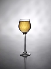 Wine glasses on table