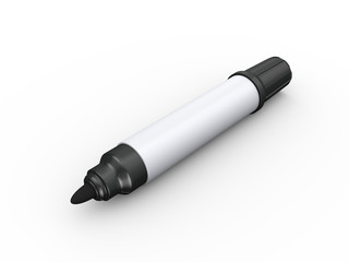 3d black marker illustration