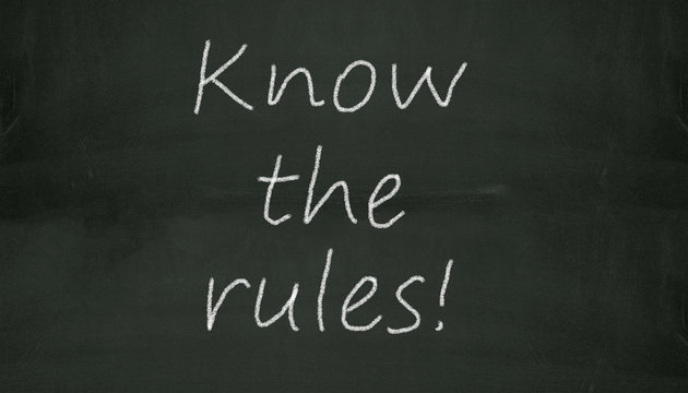chalkboard know the rules illustration