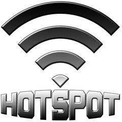 Hotspot symbol text logo