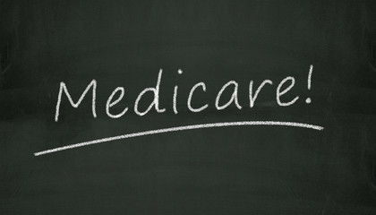 Obraz premium chalkboard medicare illustration