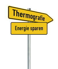 Thermografie 9 / Schild "Energie sparen"