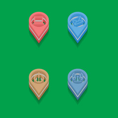 set of computer icons. isometric