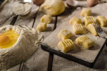 Homemade potato gnocchi