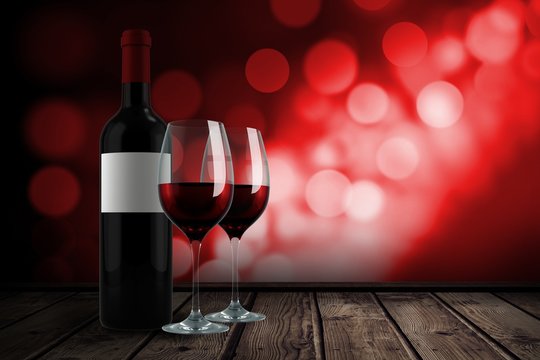 Composite image of red wine