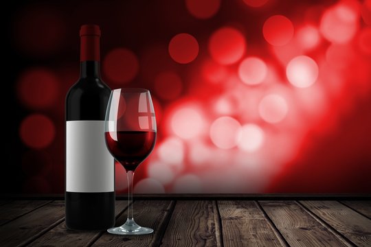 Composite image of red wine