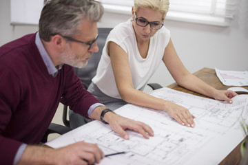 Obraz premium Hard work on common project.