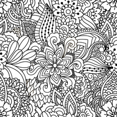 Seamless black and white pattern.