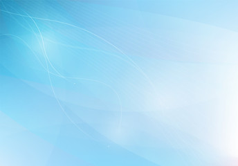 Blue abstrack background with lines waves, vector