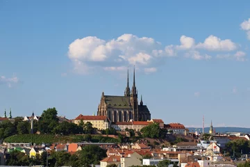Deurstickers View of the Church Petrov in Brno © Miroslav Kresac