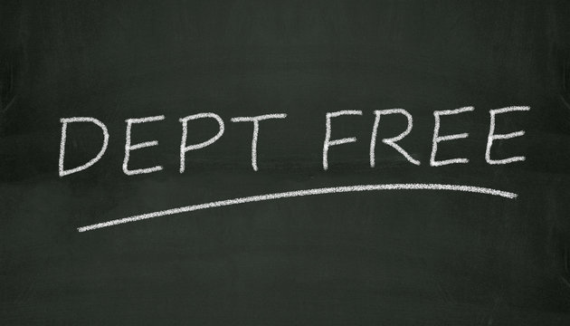 chalkboard debt free illustration