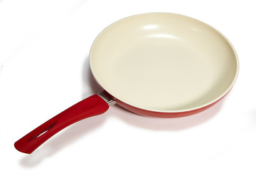 Red frying pan