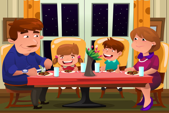 Family Eating Together