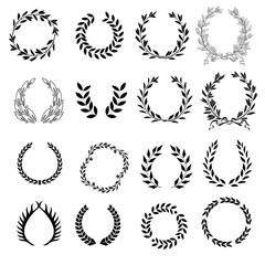 Set of laurel wreaths.