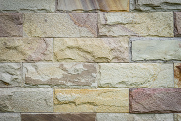 Background of stone wall made with blocks