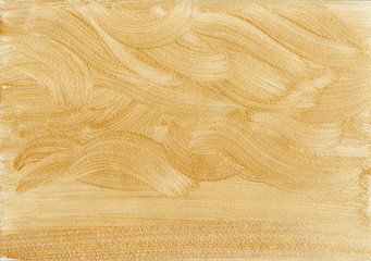 Abstract golden hand painted background. High resolution scan.