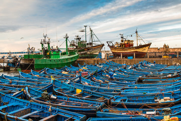 Fototapeta na wymiar At the port of Essaouira, Morocco