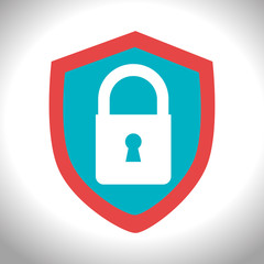 Security padlock graphic 