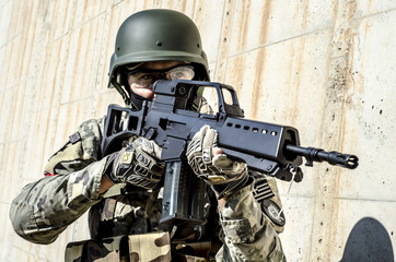 Sniper point target wall background