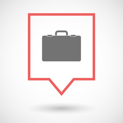 Isolated tooltip line art icon with  a breiefcase