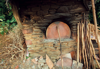 Traditional rustic stone oven in old turkish village