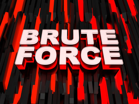 Brute-force attack concept
