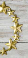 Christmas wreath, decoration of stars,