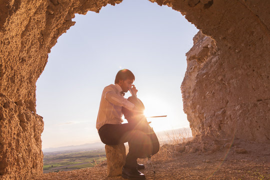 Man Playing Cello