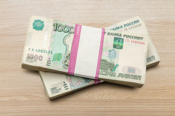 Obraz premium Pile of money in wrapper