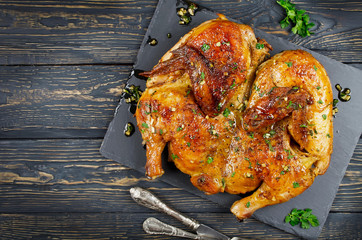 Chicken Tabaka (Georgian traditional cuisine)