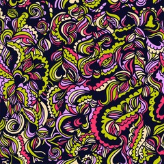 Fototapeta premium seamless colorful hand-drawn pattern consists of doodles. Vector illustration.